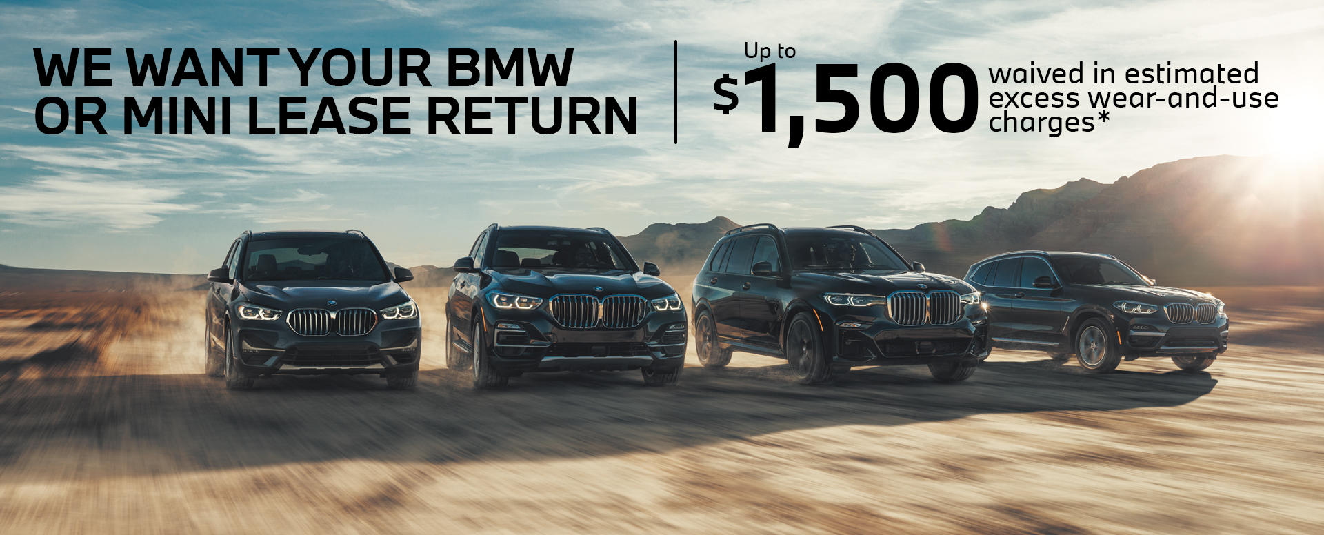 We want your lease return | move up to a new BMW today